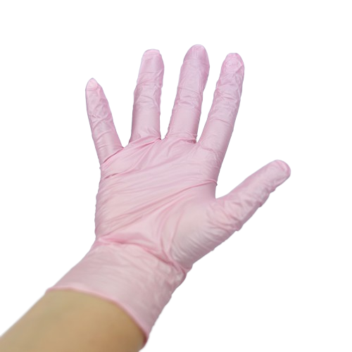 GUANTES NITRILO ROSA