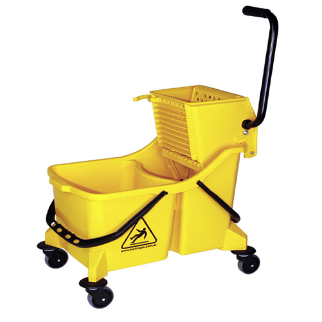 BALDE CON PRENSA MEGA 40LT AMARILLO MB7980 ITALIMPIA