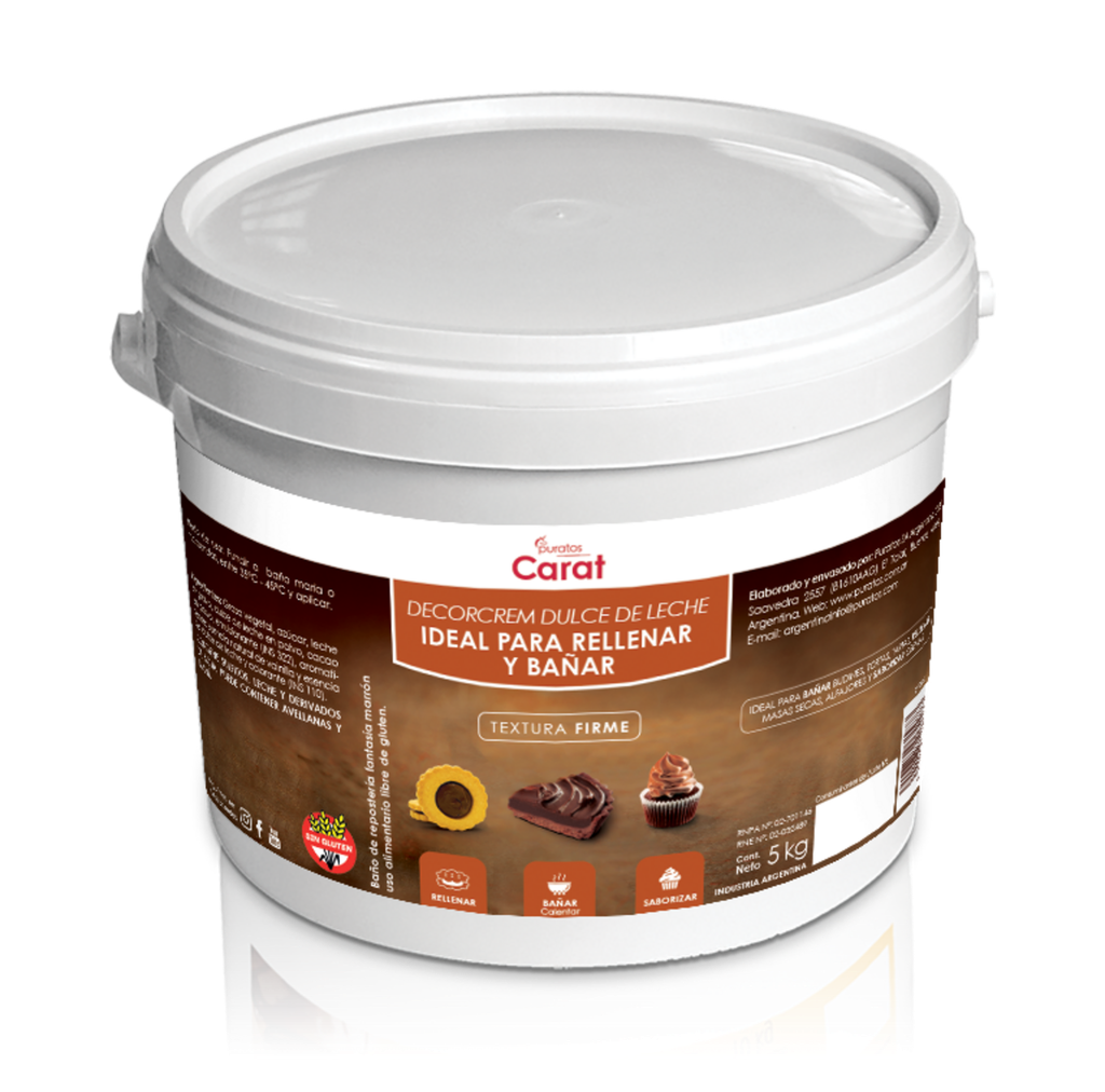 BAÑO CREMOSO CARAT DECORCREM DULCE DE LECHE 5Kg