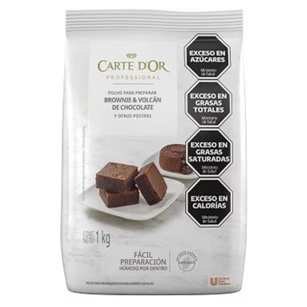 CARTE DOR BROWNIE Y VOLCAN DE CHOCOLATE 1Kg