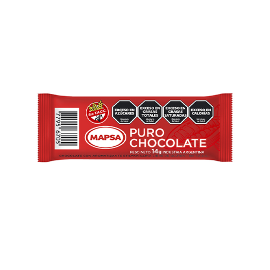 CHOCOLATE PURO P/SUBMARINO 50un x 14gr (66015) x 0,7(KG)