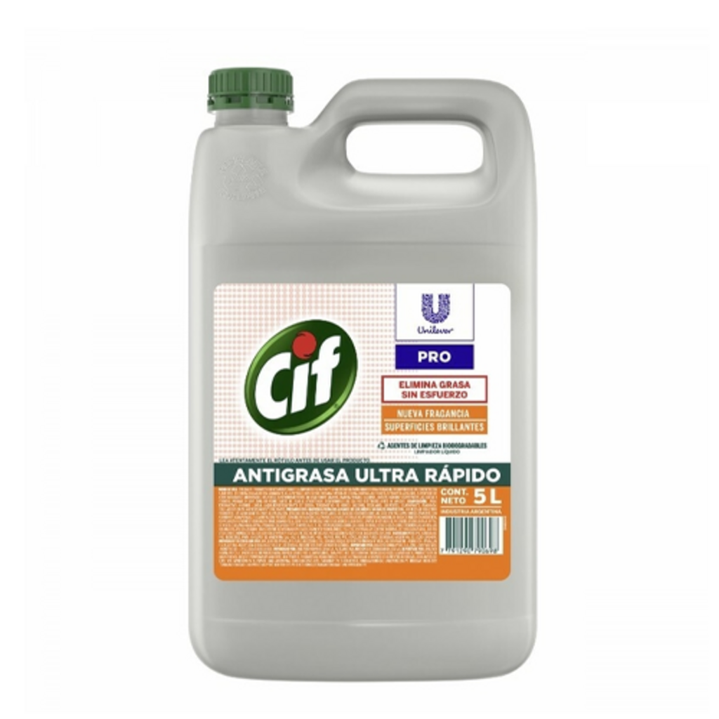 CIF LIMPIADOR ANTIGRASA BIODEGRADABLE 5LT