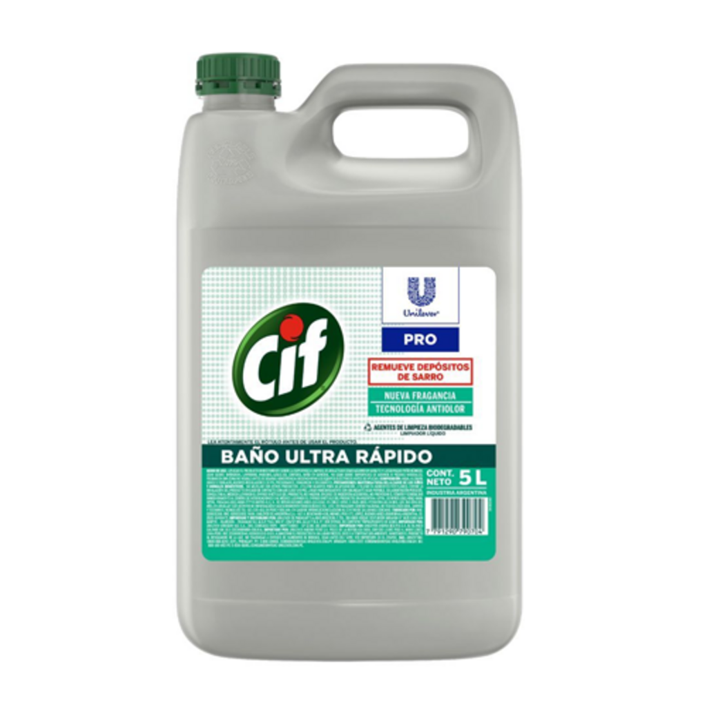 CIF LIMPIADOR BAÑOS BIODEGRADABLE LIQUIDO PROF. 5LT