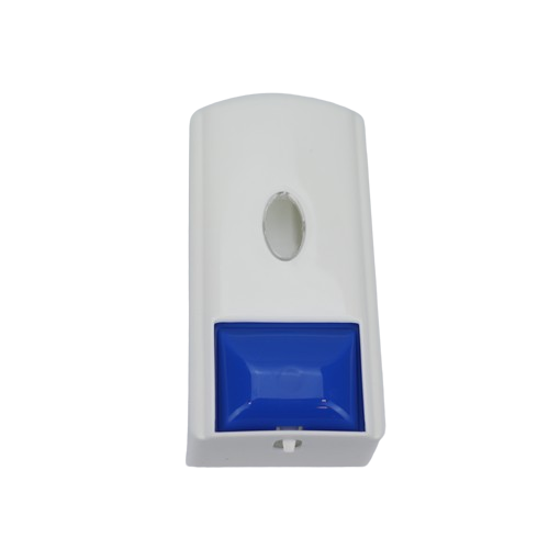 DISPENSER JABON/ALCOHOL BLANCO TECLA AZUL