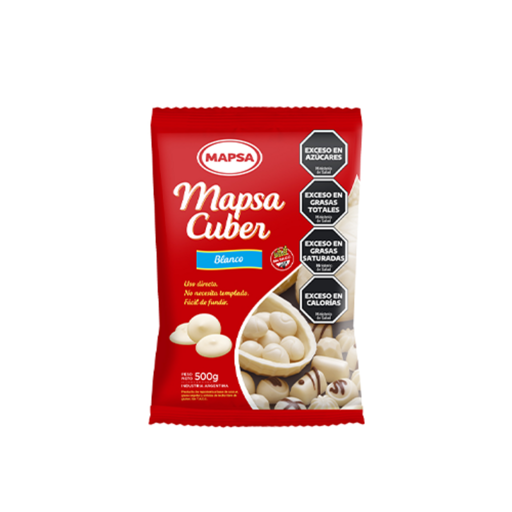 MAPSACUBER BLANCO BOTONES (5886) (10 bolsas x 500 grs)  x 5 (KG) MAPSA