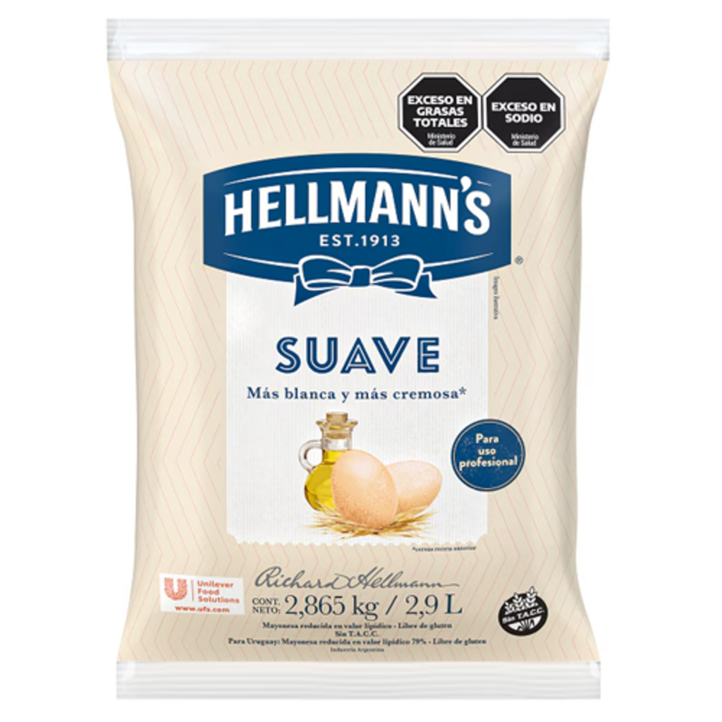 MAYONESA HELLMANN´S SUAVE x 2.855Kg