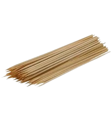 PALITO DE MADERA P/BROCHET 25CM PAQUETE