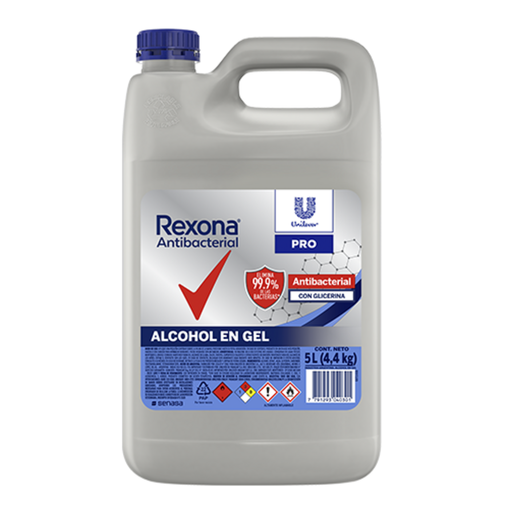 REXONA ALCOHOL EN GEL BIDON x 5LT
