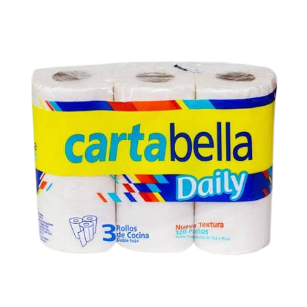 ROLLO COCINA BLANCO PAQUETE 3x40 CARTABELLA