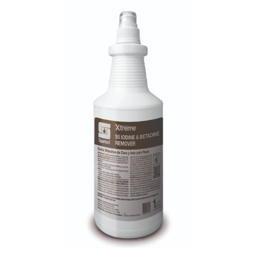 S5 IODINE & BETADINE REMOVER (Quita manchas de cloro y lodo para ropa) 1LT