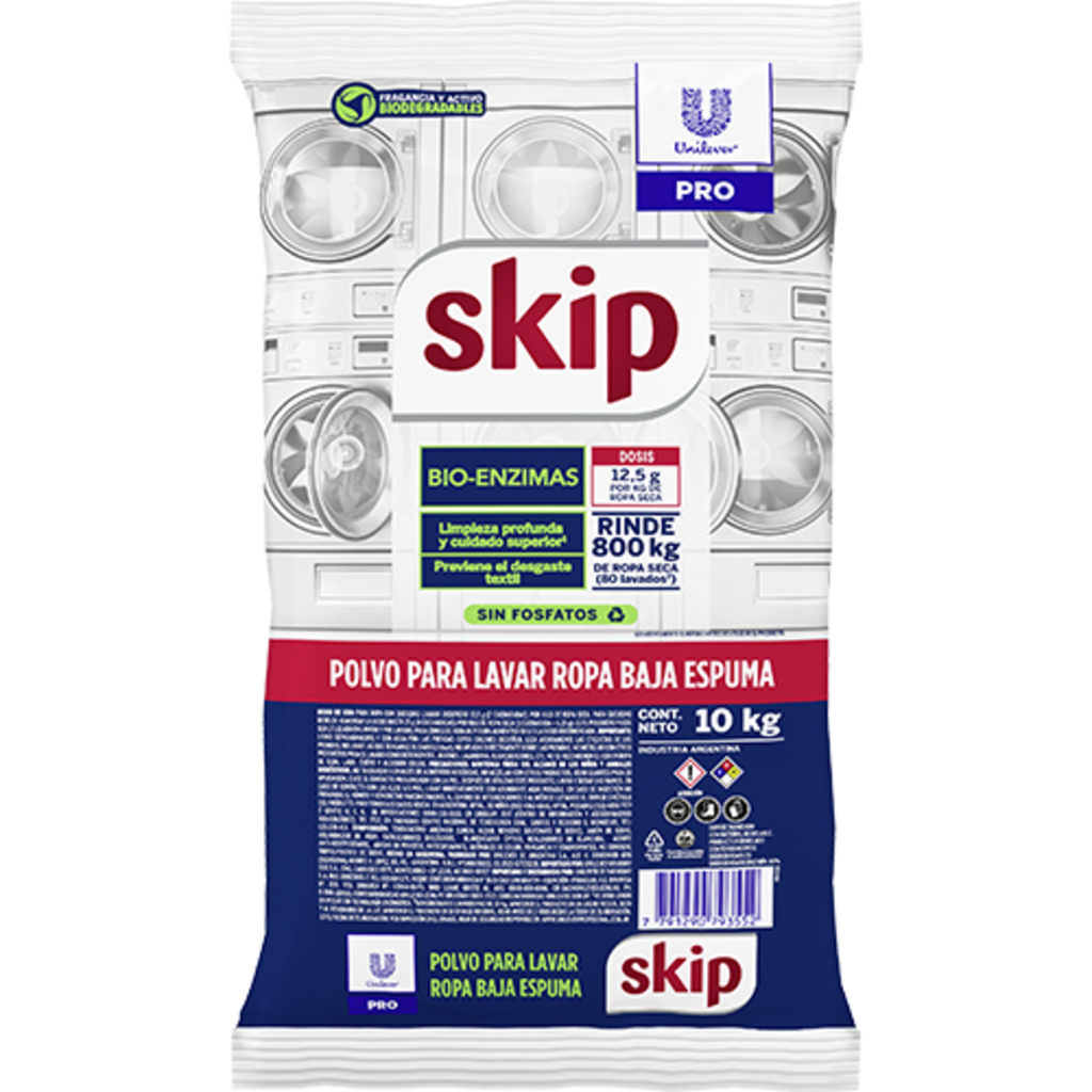 SKIP JABON POLVO B/ESPUMA REGULAR 10Kg