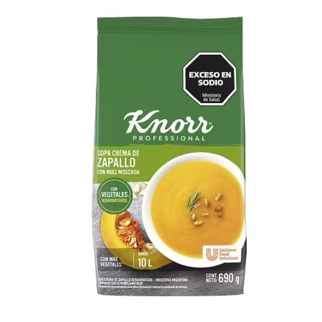 SOPA CREMA ZAPALLO CON NUEZ MOSCADA x 690Gr