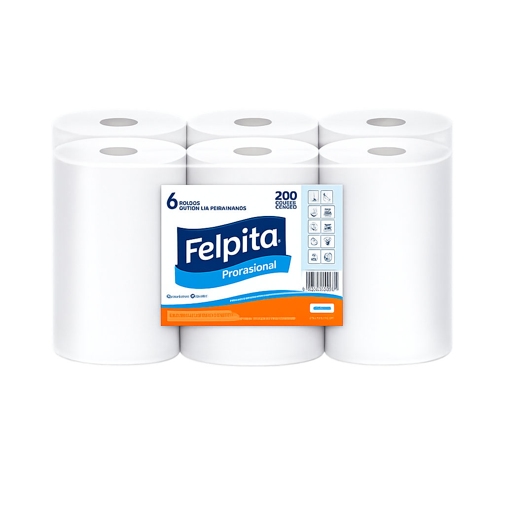 TOALLA MANOS BLANCA ROLLO x 200Mts FELPITA