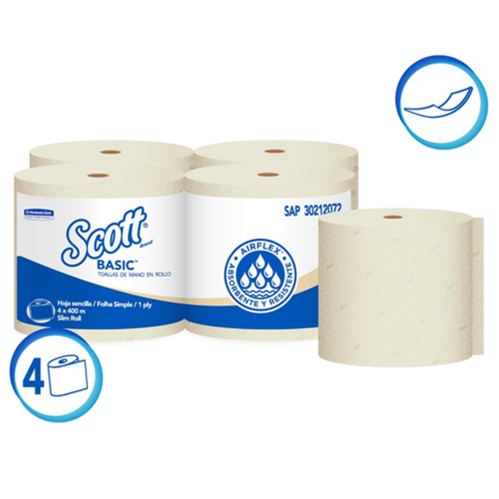TOALLA SCOTT ECOLOGICA NATURAL ROLLO 400Mts 