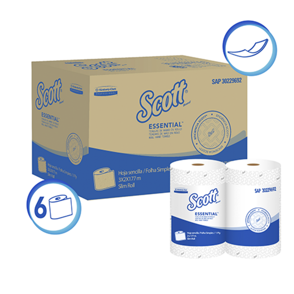 TOALLA SCOTT ESSENTIAL 2 ROLLOS 177Mts 30229692