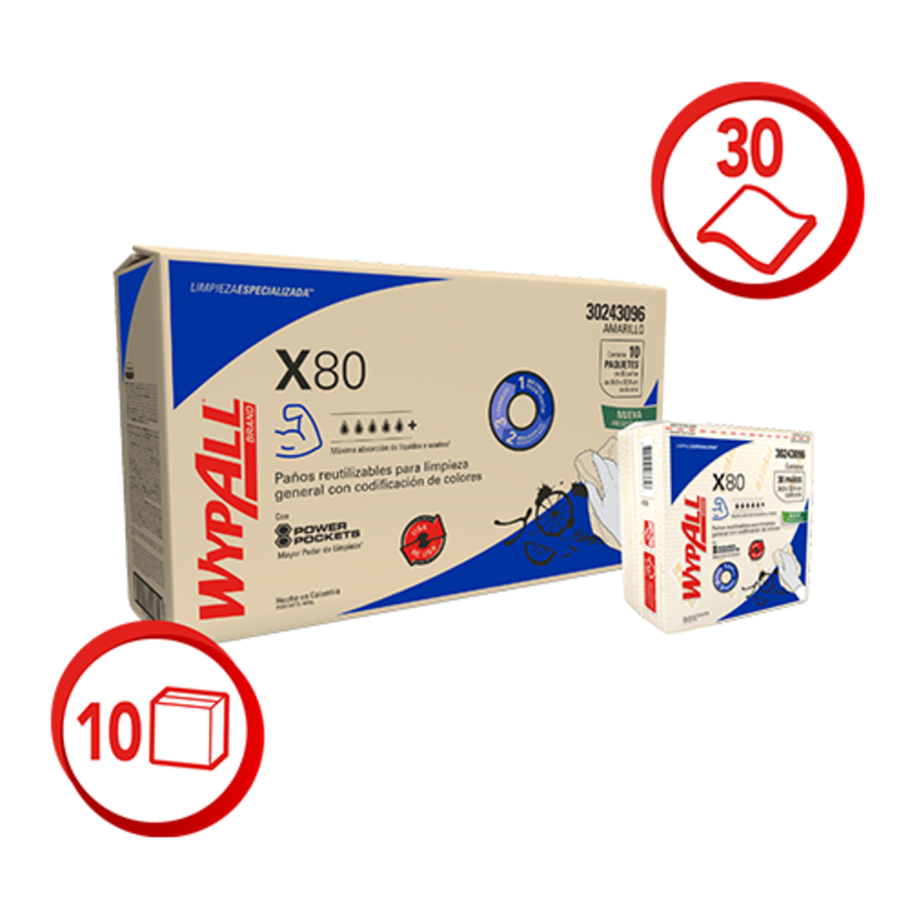 WYPALL X80 AMARILLO x 30UN 30243096