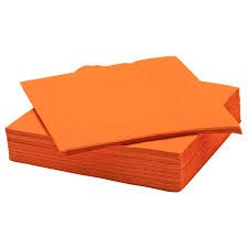 SERVILLETA 24x24 NARANJA DOBLE PLIEGO