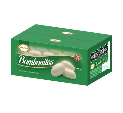 [6125] BAÑO BLANCO BOMBONITO BOTONES (5660) x 3 (KG) MAPSA