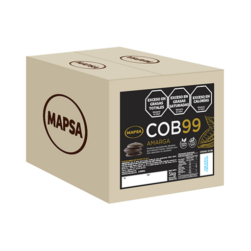 [1563] CUBERTURA BOTON AMARGA COB99 99% CACAO (57-99) x 5 (KG) MAPSA
