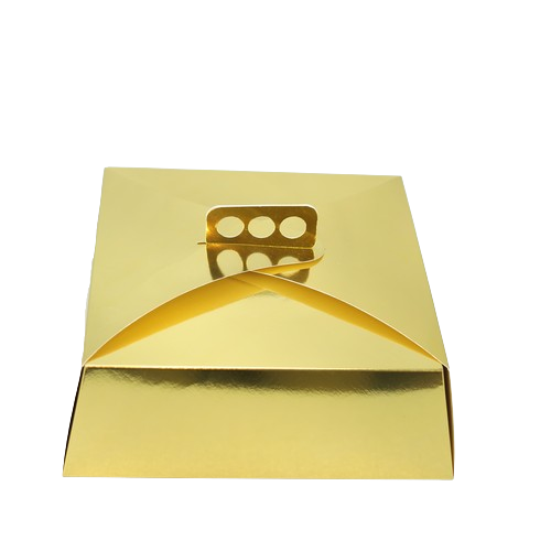 [2428] ESTUCHE TORTA LAMINADO ORO (29x29)