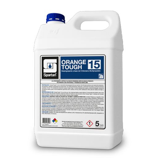 [12321] ORANGE TOUGH 15 (desengrasante D-limoneno multiproposito) 5LT