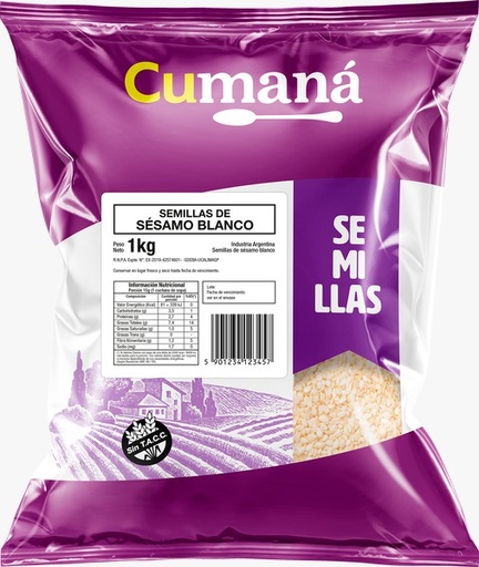 [11521] SEMILLA DE SESAMO BLANCO S/TACC 1Kg