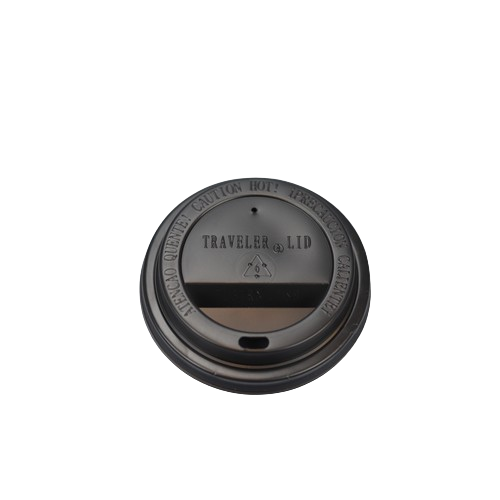 [10707] TAPA PLASTICA DOMO 14oz NEGRA(VASO 480cc)