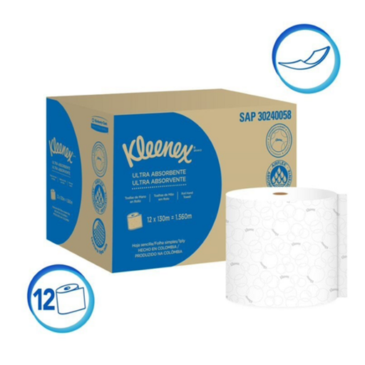 [12342] TOALLA KLEENEX AIRFLEX ROLLO 130Mts 