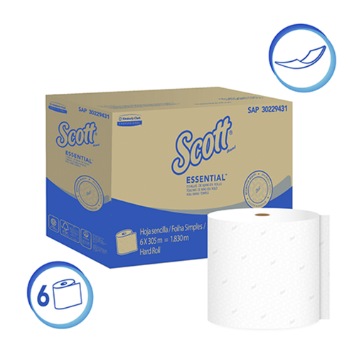 [7650] TOALLA SCOTT ESSENTIAL ROLLO x 305Mts 30229431