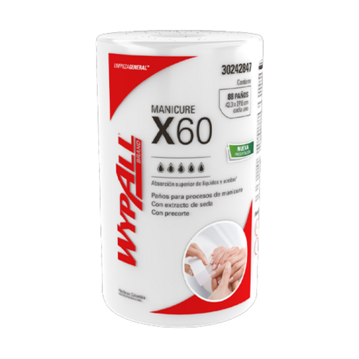 [12381] WYPALL X60 MANICURE ROLLO x 88UN 