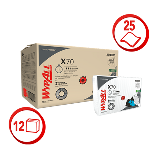 [12130] WYPALL X70 C/POWER POCKETS x 25UN 30243205