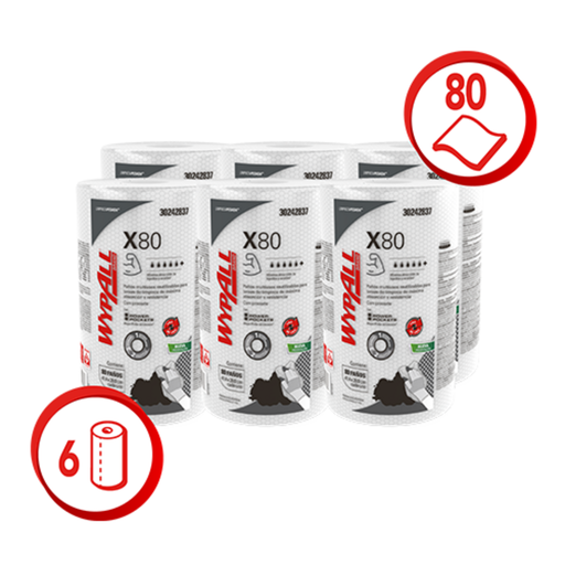 [7667] WYPALL X80 C/POWER POCKETS ROLLO x 80UN 30242837