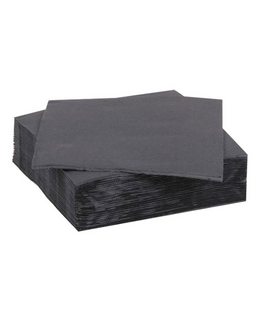 [11325] SERVILLETA 24x24 NEGRO DOBLE PLIEGO