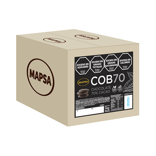 [12461] CUBERTURA BOTON AMARGA COB70 70% CACAO (57-11) x 3 (KG) MAPSA